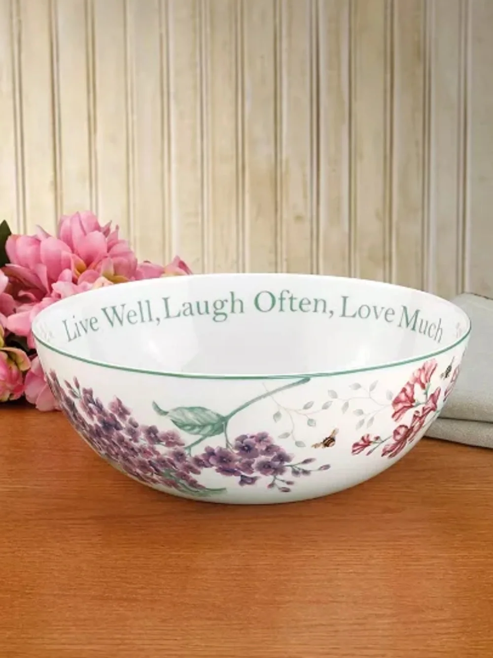 Lenox Butterfly Meadow Sentiment Serving Bowl- 68 oz.